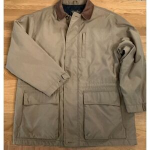 Eddie Bauer Heritage Style Barn Jacket Men's L Tan Quilted Chore Field Coat